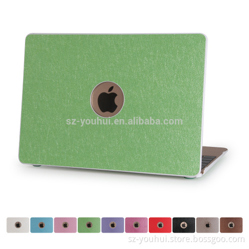 Wholesale Ultra Slim Silk Pattern PU Leather Case Hard Cover for Macbook 11" 12" 13" 15"